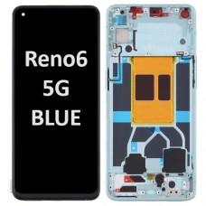 OPPO Reno6 5G (2021) LCD touch screen with frame (Original Service Pack) [Blue] 4907750
